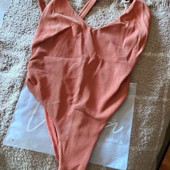 Toluca Swim Venus Midi One Piece - Spice Hybrid Rib - Picture 5 of 6